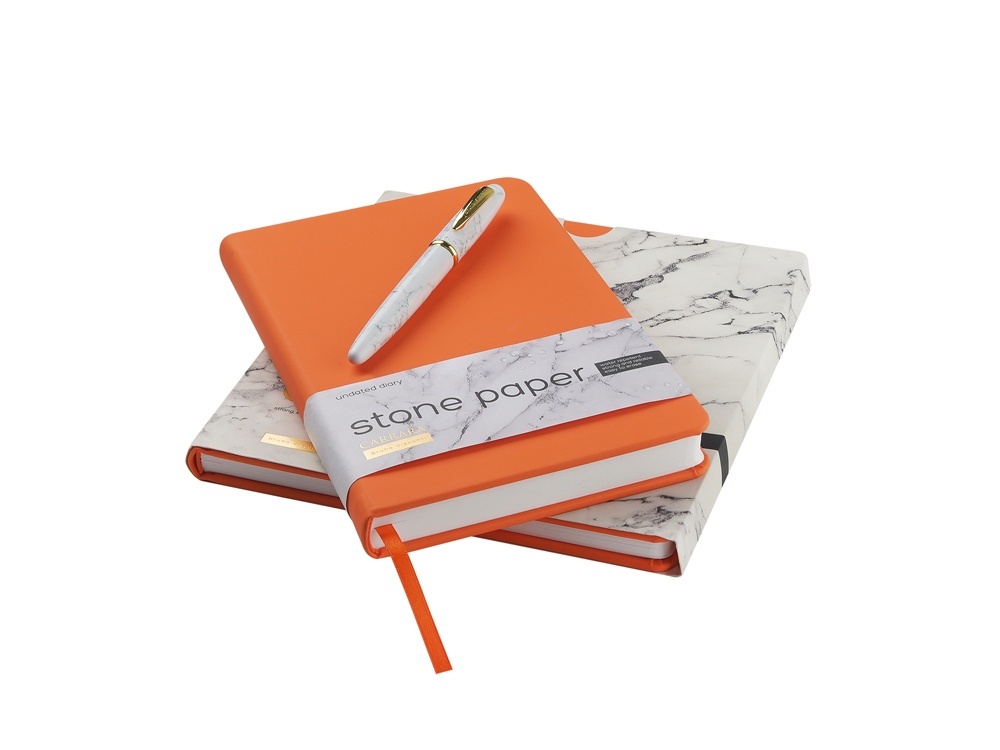 Ежедневник с каменной бумагой недатированный А5 Carrara