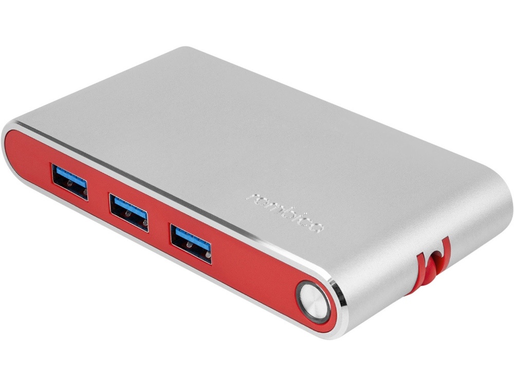 Хаб 8-в-1 Type-C Hermes, USB 3.0 x 3, Type-C PD, HDMI, LAN, картридер