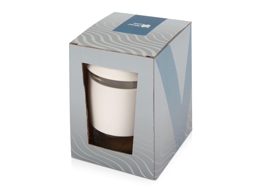 Стеклянный стакан с силиконовой крышкой и манжетой Monday