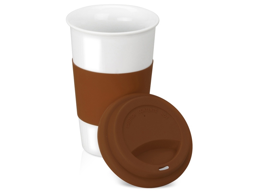 Кружка Нью-Йорк с силиконовой крышкой и манжетой