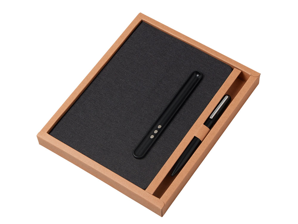 Блокнот А5 NotaBene с металлической шариковой ручкой и подставкой для телефона