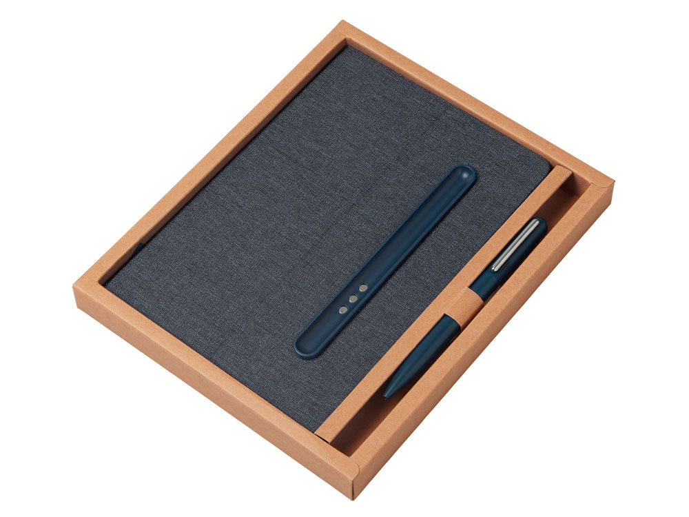 Блокнот А5 NotaBene с металлической шариковой ручкой и подставкой для телефона