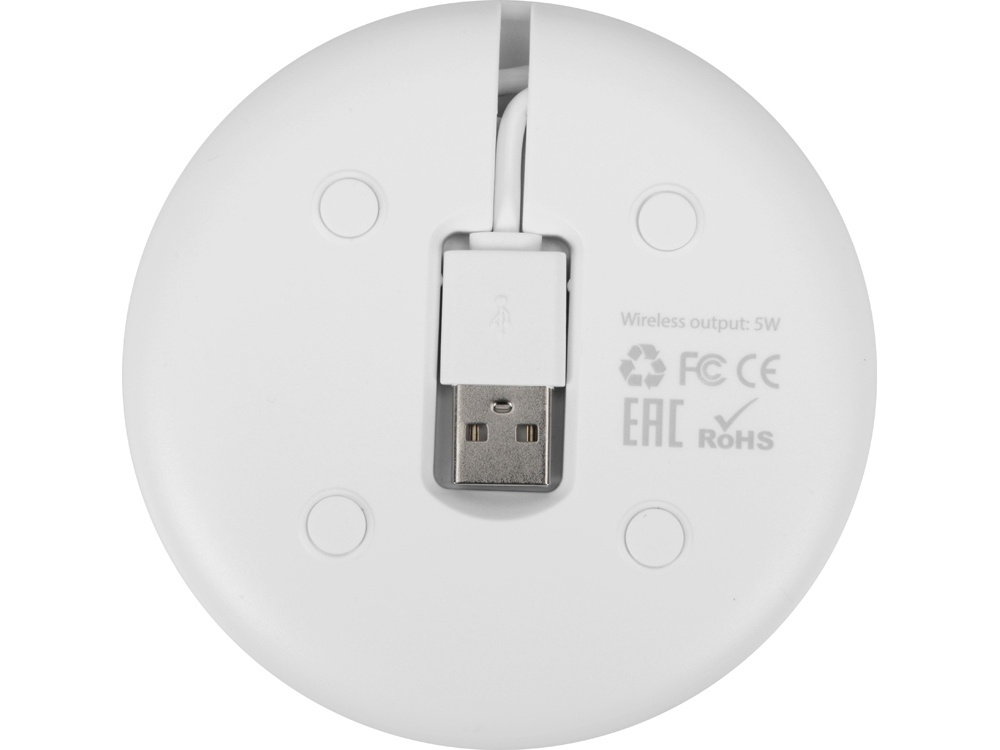 Беспроводное зарядное устройство Disc со встроенным кабелем 2 в 1